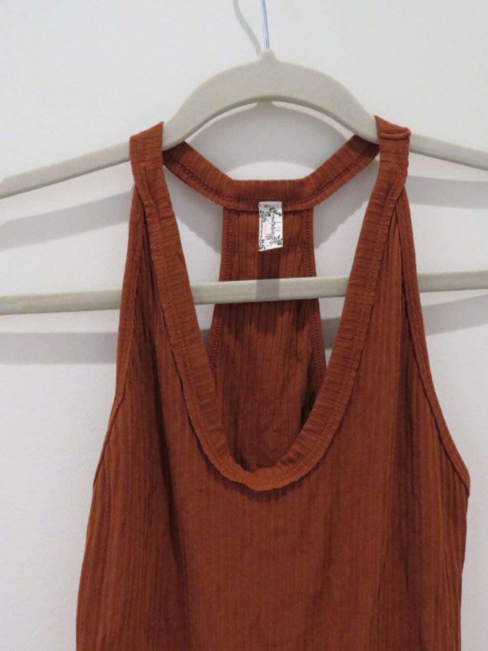 INTIMATELY FREE PEOPLE Speed Dial Bodysuit Bronze Brown Ribbed Small Minimalist - Picture 6 of 13